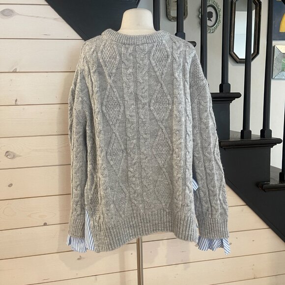 Anthropologie Cable Knit Tie Sweater NWOT Size Large - Picture 7 of 11